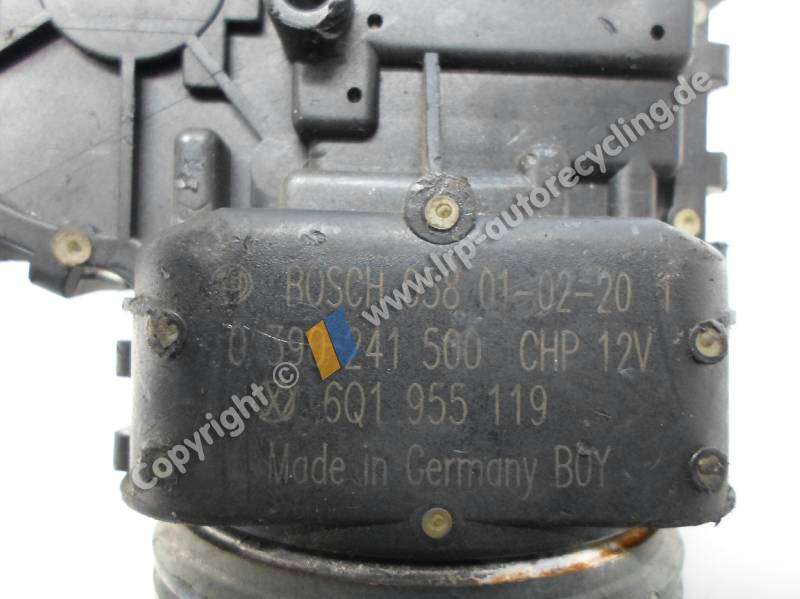 VW Polo 9N1 Wischermotor vorn 6Q1955119 0390241500 BOSCH BJ2001